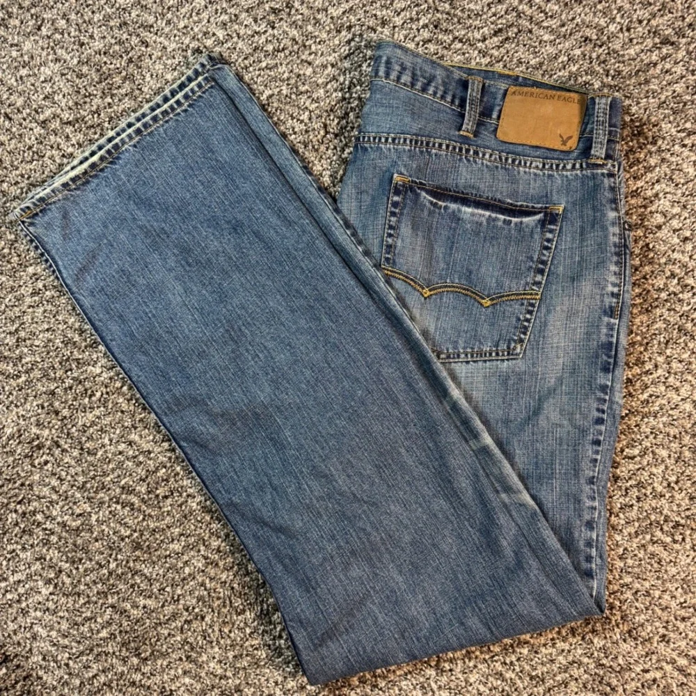 Vintage American Eagle Size 38x36 Mens Low Rise Bootcut Jeans Size